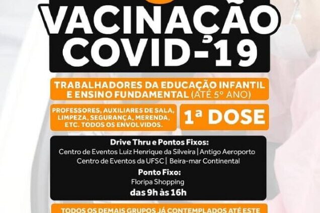 Vacinação Educadores e profissionais