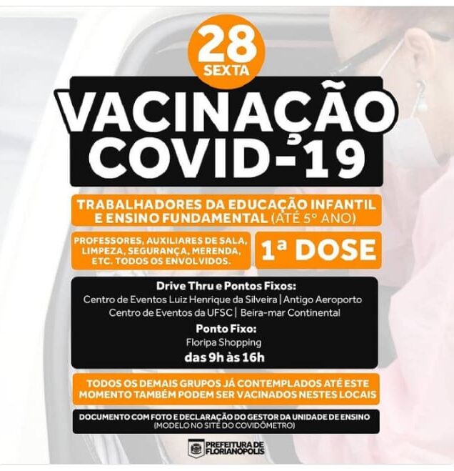 Vacinação Educadores e profissionais